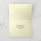 Carte De Vacances Métallisée Pâques élégantes et heureuses (Couchage intérieur)