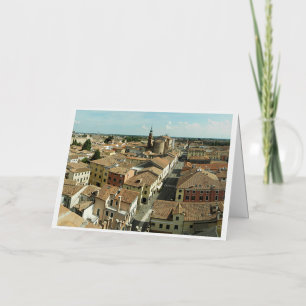 Carte De Vacances Métallisée Paysage urbain de Padoue