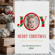 Photo de Noël personnalisé avec Joie