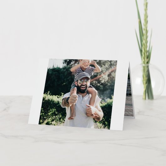 Carte De Vacances Métallisée Première Fête des pères (Recto)