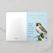 Carte De Vacances Métallisée Priez Pour Vous Mon Ami Doux (Mise à l'extérieur)