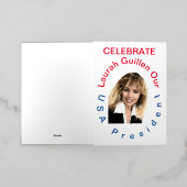 CARTE DE VACANCES MÉTALLISÉE #REALUSAPRESIDENTLAURAHGUILLEN (Mise à l'extérieur)