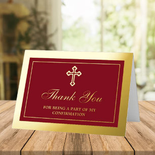 Carte De Vacances Métallisée Remerciement pour la Communion ou Confirmation de