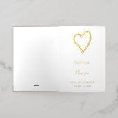 Carte De Vacances Métallisée Romantique Open Heart Love (Mise à l'extérieur)