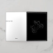 Carte De Vacances Métallisée Roue des années 80 (Mise à l'extérieur)