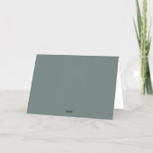 Carte De Vacances Métallisée Sage Green Elegant Script Graduation Merci (Verso)