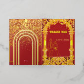 Carte De Vacances Métallisée Salutations de Mariage musulman de luxe Nikah (Mise à l'extérieur)
