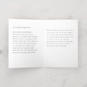 Carte De Vacances Métallisée Ses Vows Black Design (Couchage intérieur)