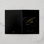 Carte De Vacances Métallisée Ses Vows Black Design (Mise à l'extérieur)