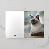 Carte De Vacances Métallisée Siamese Chat 749 Art numérique (Mise à l'extérieur)