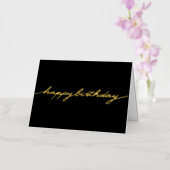 Carte De Vacances Métallisée Simple Joyeux anniversaire brillant (Orchidée)