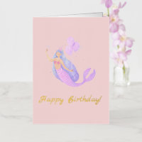 Sirène Simple Anniversaire Rose Pêche