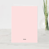 Carte De Vacances Métallisée Sirène Simple Anniversaire Rose Pêche (Verso)