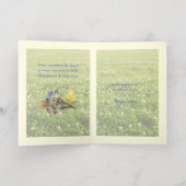 Carte De Vacances Métallisée  Spring Meadow Antique Doll Foil Card (Couchage intérieur)