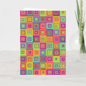 Carte De Vacances Métallisée Squares (Verso)