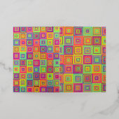 Carte De Vacances Métallisée Squares (Mise à l'extérieur)