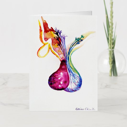 Carte De Vacances Métallisée Structure hypophysaire (Recto)