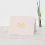 Carte De Vacances Métallisée Texte personnalisé rose vif / Votre nom<br><div class="desc">Ce design de carte personnalisée est doté d'un véritable texte en feuille avec un arrière - plan rose vif. Vous pouvez personnaliser le texte et choisir l'estampille (or ou argent). Cette carte de voeux élégante peut être utilisée pour votre papeterie personnelle ou votre entreprise. D'autres designs sont disponibles dans ma...</div>