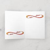 Carte De Vacances Métallisée Twin Flame symbole d'infini (Couchage intérieur)