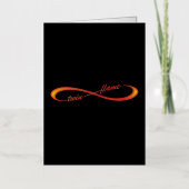 Carte De Vacances Métallisée Twin Flame symbole d'infini (Recto)