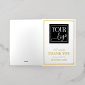 Carte De Vacances Métallisée Un Merci Chaud Votre Logo (Mise à l'extérieur)