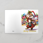 Carte De Vacances Métallisée Une Otter de Noël écossaise festive (Mise à l'extérieur)