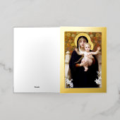 Carte De Vacances Métallisée Virgin of the Lilies (Mise à l'extérieur)