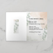 Carte De Vacances Métallisée Voler sans ailes Poème Poésie Mot écrit (Mise à l'extérieur)