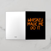 Carte De Vacances Métallisée Whiskey Bourbon aide Alcool TShirt cadeau (Mise à l'extérieur)