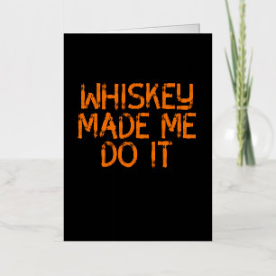 Carte De Vacances Métallisée Whiskey Bourbon aide Alcool TShirt cadeau