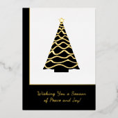 Carte de vacances mini Noël Arbre d'affaires Foil (Recto)