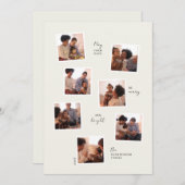 Carte de vacances minimale à sept photos (Devant / Derrière)