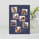 Carte de vacances minimale à sept photos (Debout devant)