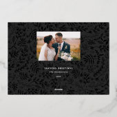 Carte de vacances minimale en feuille d'or avec ph (Verso)