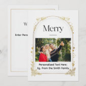 Carte de vacances minimale « Merry » avec arche su (Devant / Derrière)