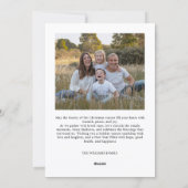 Carte de vacances minimaliste (Dos)