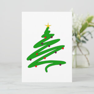 Carte de vacances minimaliste Arbre de Noël Appart