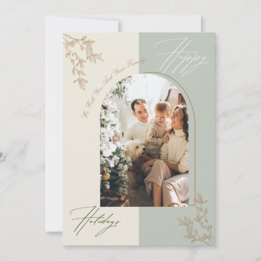 Carte de vacances minimaliste Arch Family (Devant)