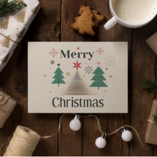 Carte de vacances minimaliste de Noël moderne