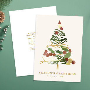 Carte de vacances minimaliste de Noël moderne