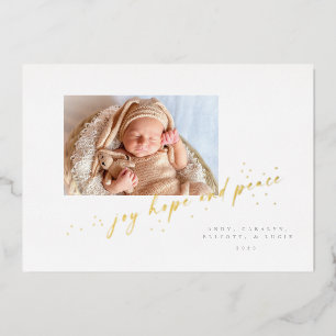 Carte de vacances minimaliste Foil Sparkly