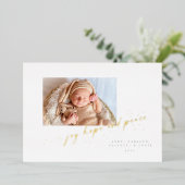 Carte de vacances minimaliste Foil Sparkly (Debout devant)