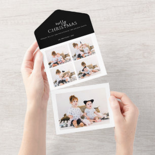 Carte de vacances minimaliste Joyeux Noël Tri-Fold