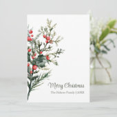 Carte de vacances minimaliste moderne Mistletoe (Debout devant)