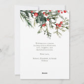 Carte de vacances minimaliste moderne Mistletoe (Dos)