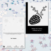 Carte de vacances minimaliste Pine Cone Foil Affai