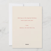 Carte de vacances minimaliste Pop (Dos)