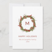 Carte de vacances minime de la famille de couronne (Devant)