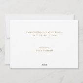 Carte de vacances minime moderne Merry & Marié Pho (Dos)