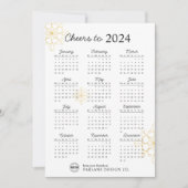 Carte de vacances minimum 2024 Calendrier Business (Devant)